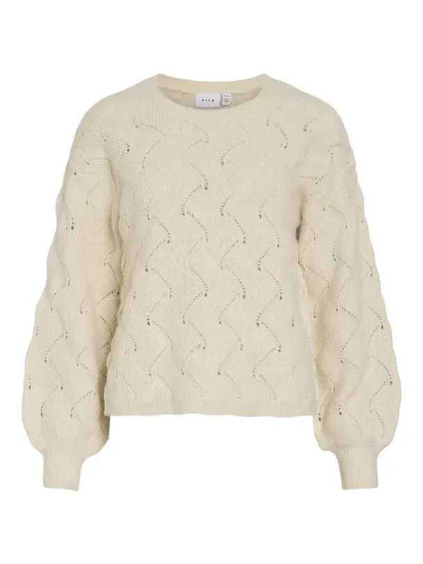 VISulfina strikket genser, offwhite - Image 7