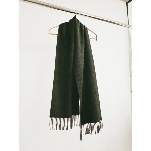 Cashmere Woven Scarf Dark Grey