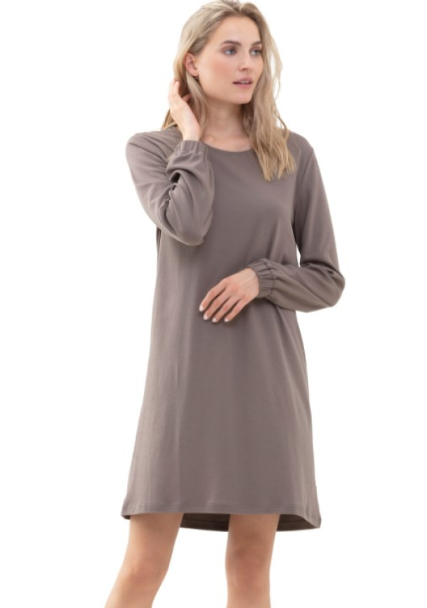 Nattkjole lange ermer, deep taupe - Image 2
