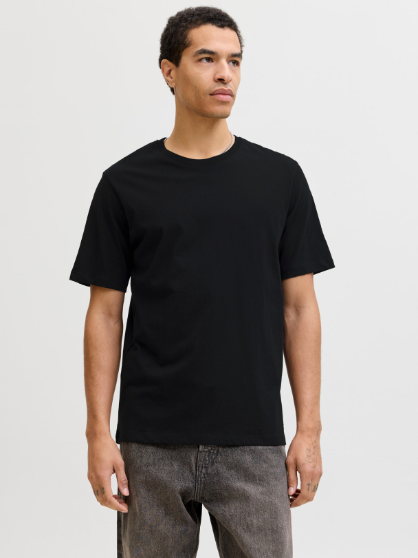 JJEORGANIC BASIC TEE SS O-NECK NOOS BLACK - Image 3