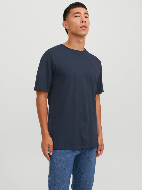JCOPOINT BADGE TEE SS CREW NECK Navy - Image 2