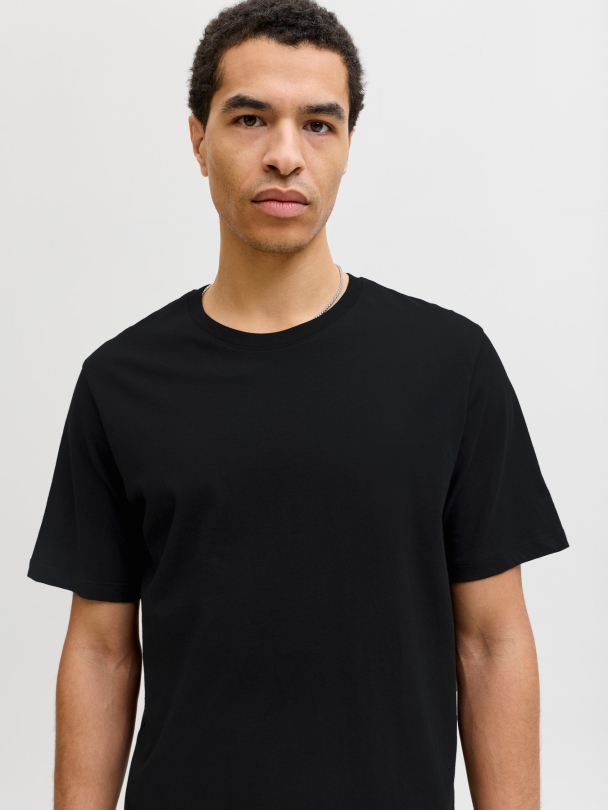 JJEORGANIC BASIC TEE SS O-NECK NOOS BLACK - Image 4
