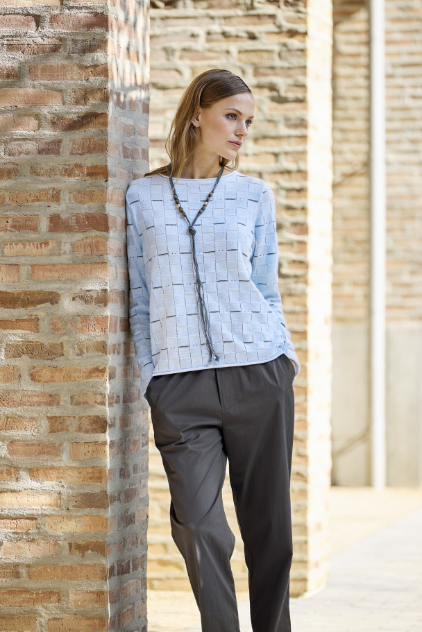 Genser Bomull 4240 Lys Blå - Image 1