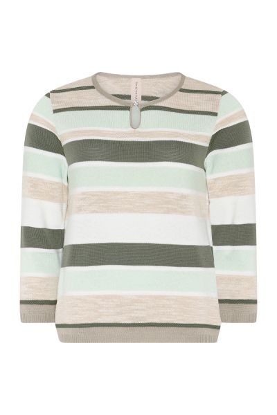 Genser m/striper 4233 Grønn
