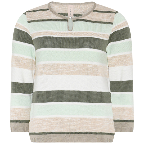 Genser m/striper 4233 Grønn