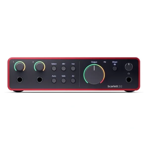 Focusrite Scarlett 2i2 Gen4 | USB-lydkort, 2 inn/2 ut