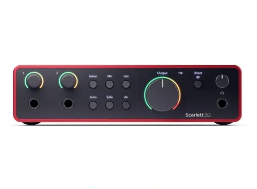 Focusrite Scarlett 2i2 Gen4 | USB-lydkort, 2 inn/2 ut