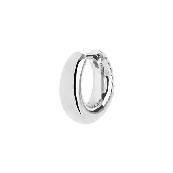 Laid Back 8 Huggie Silver