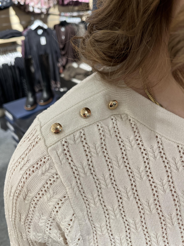 Genser m/hullmønster 180 169 Offwhite - Image 2