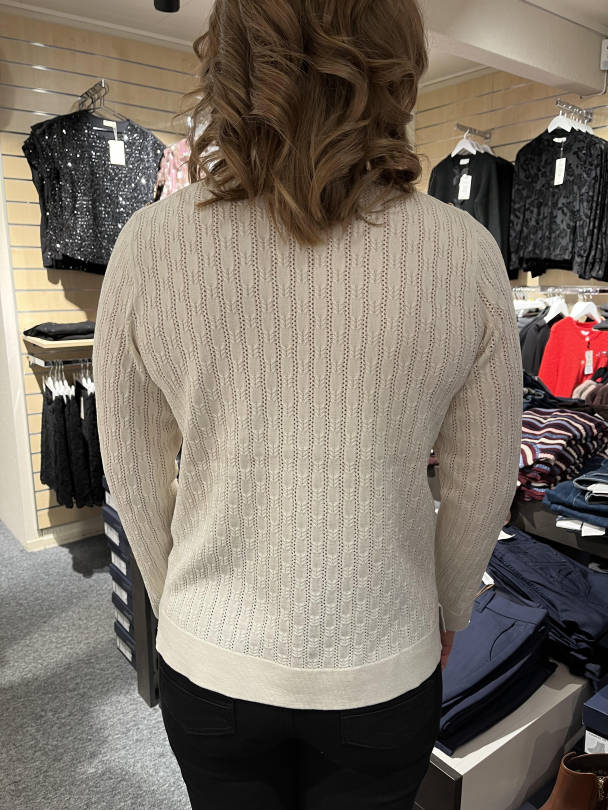 Genser m/hullmønster 180 169 Offwhite - Image 3