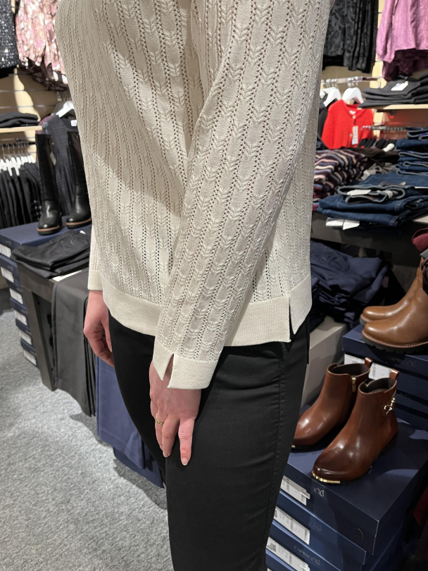 Genser m/hullmønster 180 169 Offwhite - Image 4