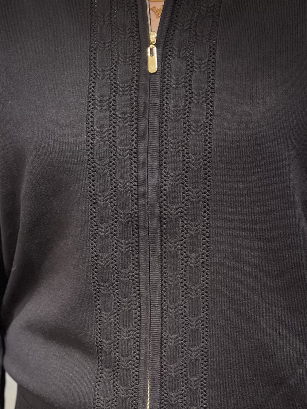 Cardigan m/glidelås 143 295 Svart - Image 3