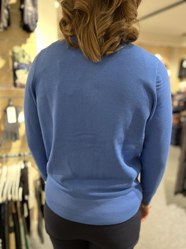 Cardigan m/glidelås 143 295 Blå - Image 4