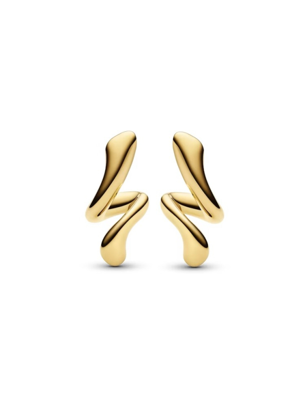 Coil Curl Studs Goldplated Silver - Image 1
