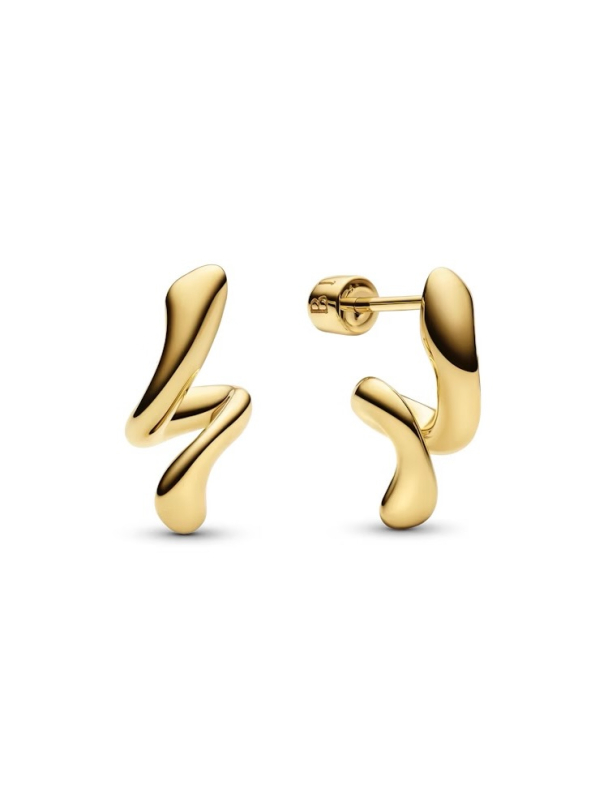 Coil Curl Studs Goldplated Silver - Image 2