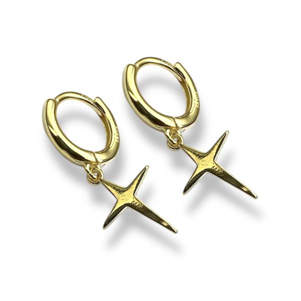 Forgylte creoler m. stjerne 