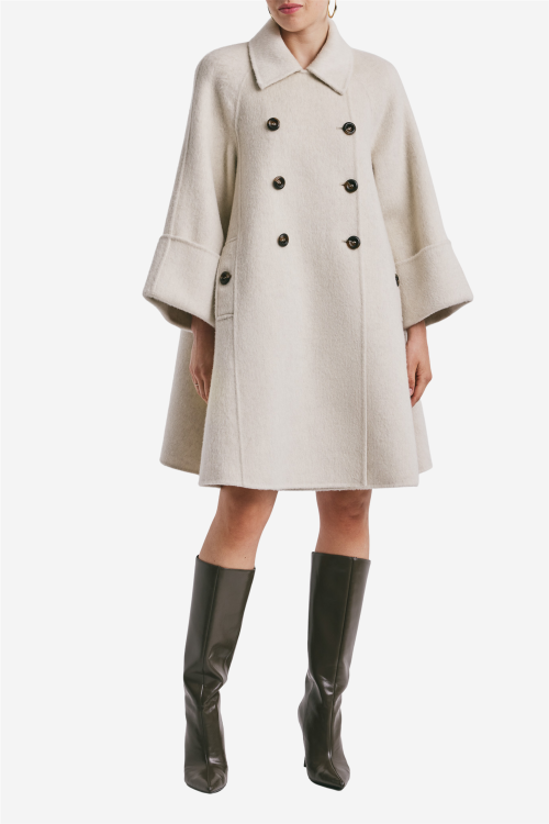Tailored Coat - Vintage White