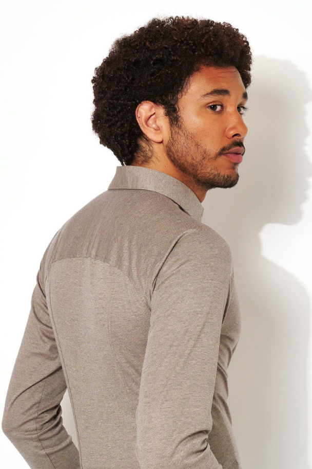 Casual Kent skjorte, brun - Image 3