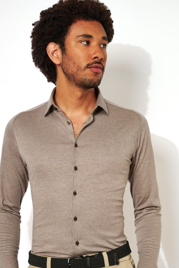 Casual Kent skjorte, brun - Image 1