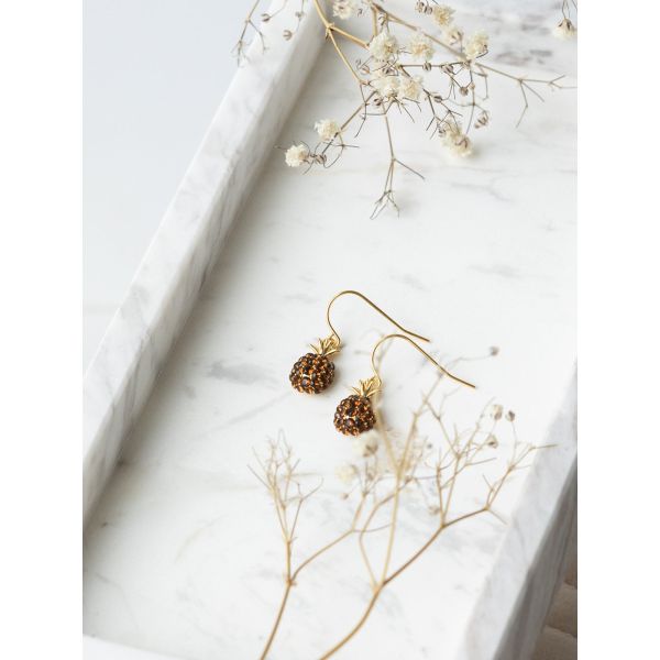 Golden Pineapple Øredobb