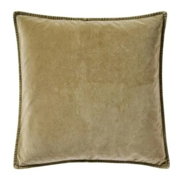 Putetrekk i fløyel velour Eukalyptusgrønn 52x52