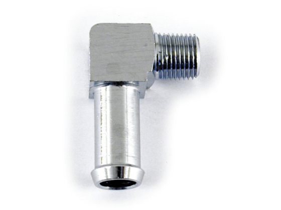 Oil line fitting, 90 degree.