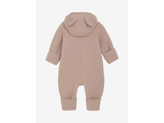 Pram Suit Wool Fleece med &oslash;rer, Mahogany Rose - Huttelihut