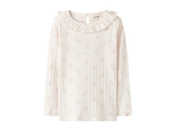 Rachello Ria Slim Top, Coconut Milk / Flower - Lil' Atelier