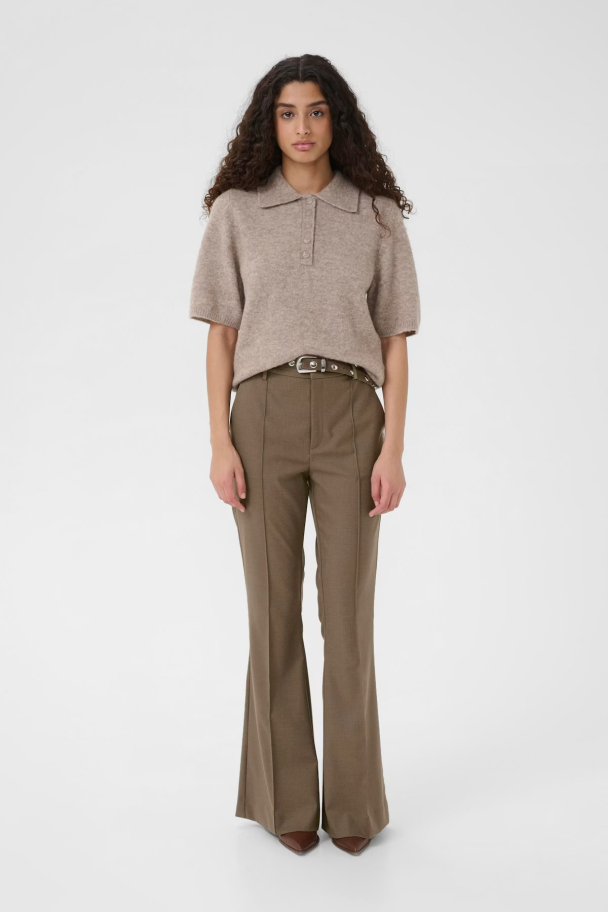 Paula Flared Pants - Dark Timberwolf  - Image 3