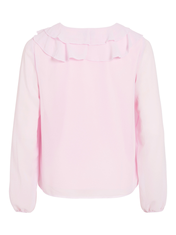 VIANE L/S V-NECK FRILL TOP - NOOS - Image 2