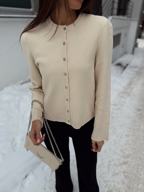 Elena Knit Cardigan - Birch  - Image 1