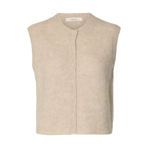 Lulu Button Vest Birch