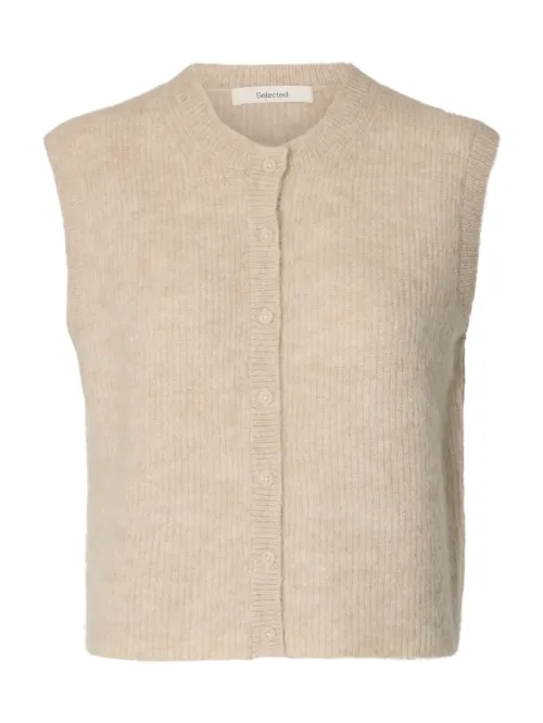Lulu Button Vest Birch