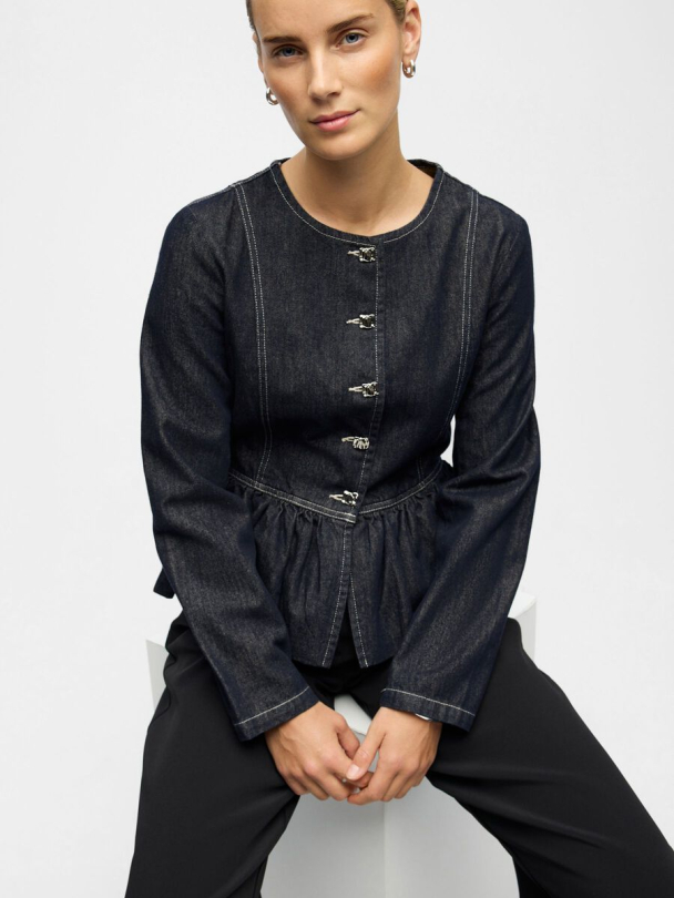 OBJAnita denim blazer - Image 4