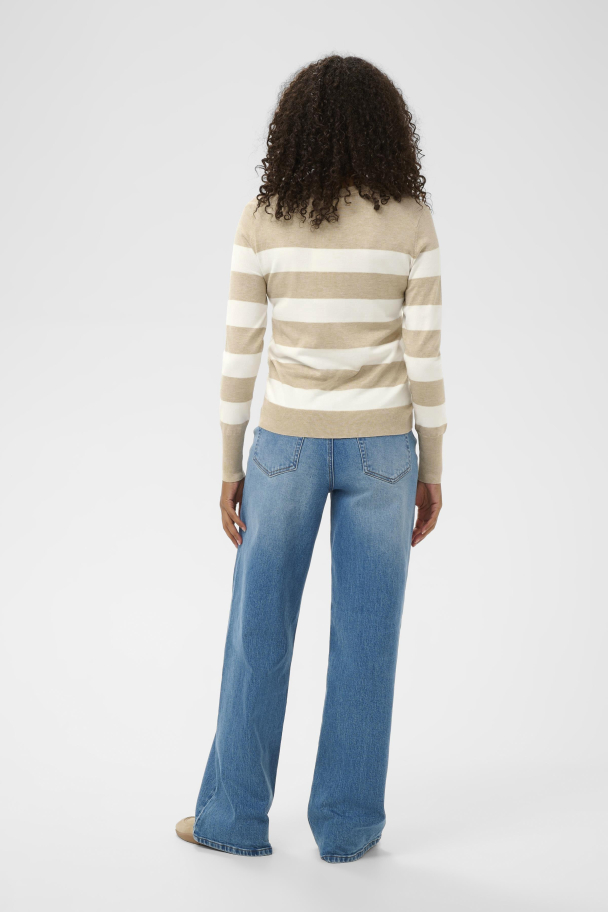 KAlizza Genser Striper Offwhite/Sand - Image 2