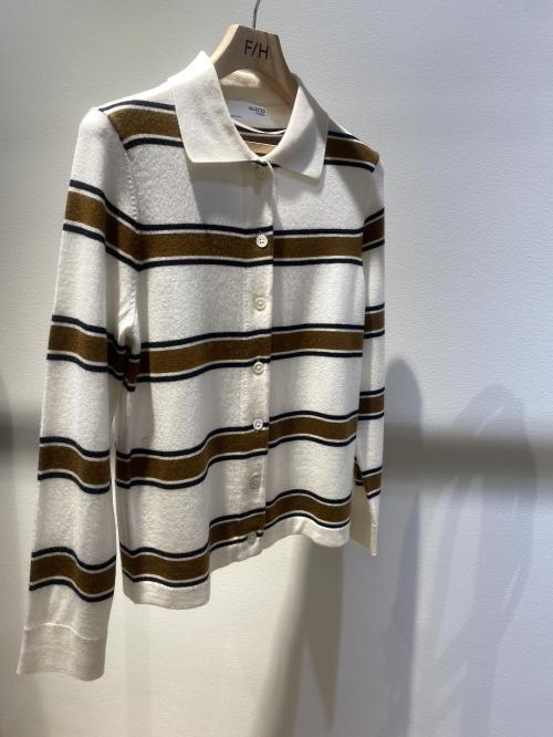 Thea Wool Knit Button Collar Neck