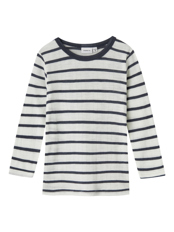 NMFWANG WOOL NEEDLE LS TOP SOLID NOOS