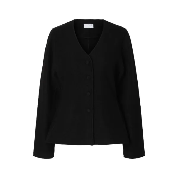 Darla Knit Button Cardigan - Black