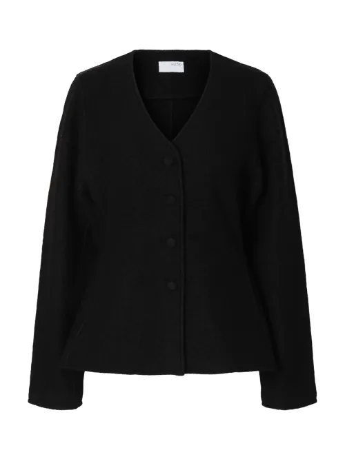 Darla Knit Button Cardigan - Black