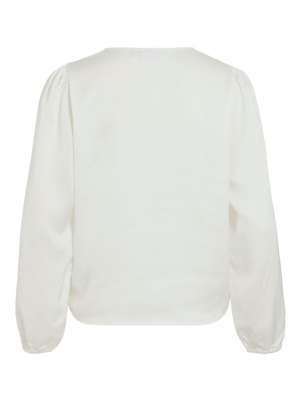 VIEllette langermet bluse, hvit - Image 3
