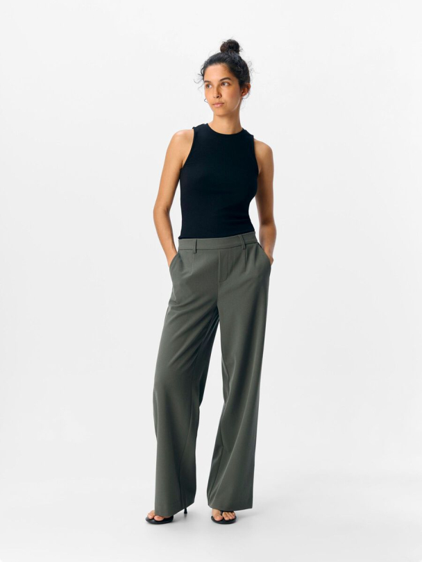 OBJLisa wide pant, grønn - Image 3