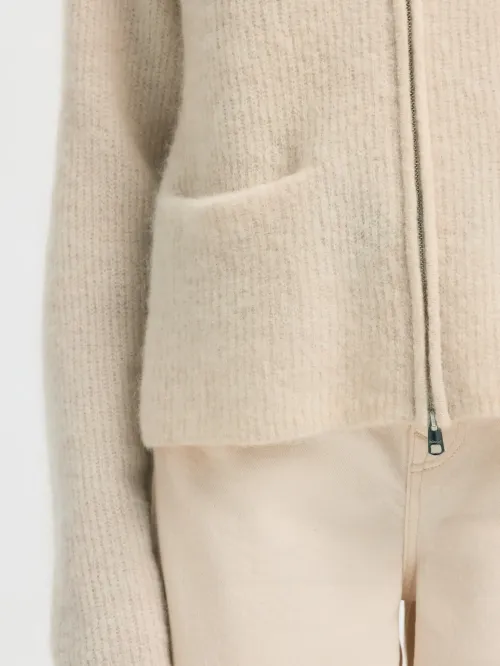 Sia Ras Short Cardigan Birch