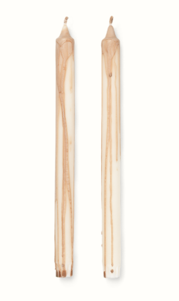 2 stk Dryp lys - Beige - Image 1