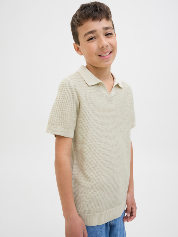 JWHCEASTON KNIT SPLIT NECK SS JNR - Image 2