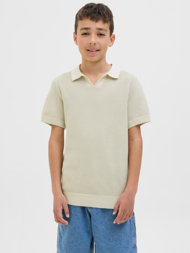 JWHCEASTON KNIT SPLIT NECK SS JNR - Image 5