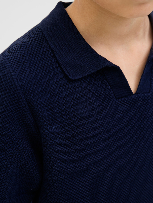 JWHCEASTON KNIT SPLIT NECK SS JNR - Image 4