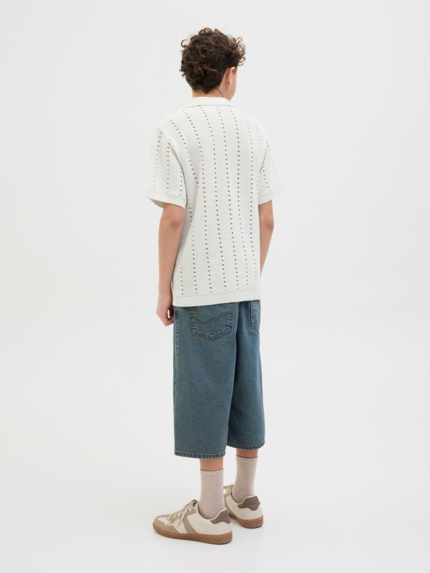 JORPAROS KNIT EASTER SS CROCHET POLO JNR - Image 2