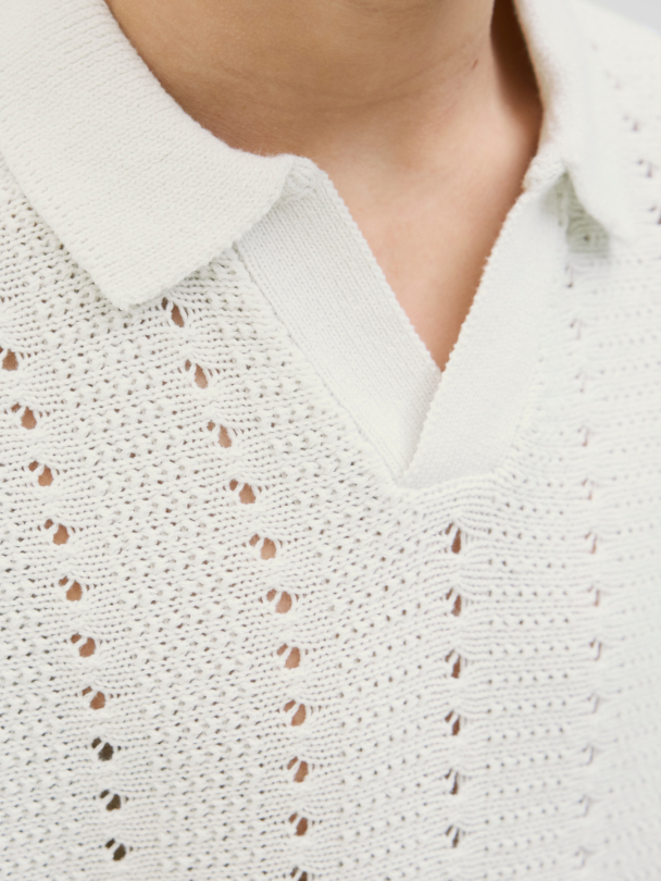 JORPAROS KNIT EASTER SS CROCHET POLO JNR - Image 4