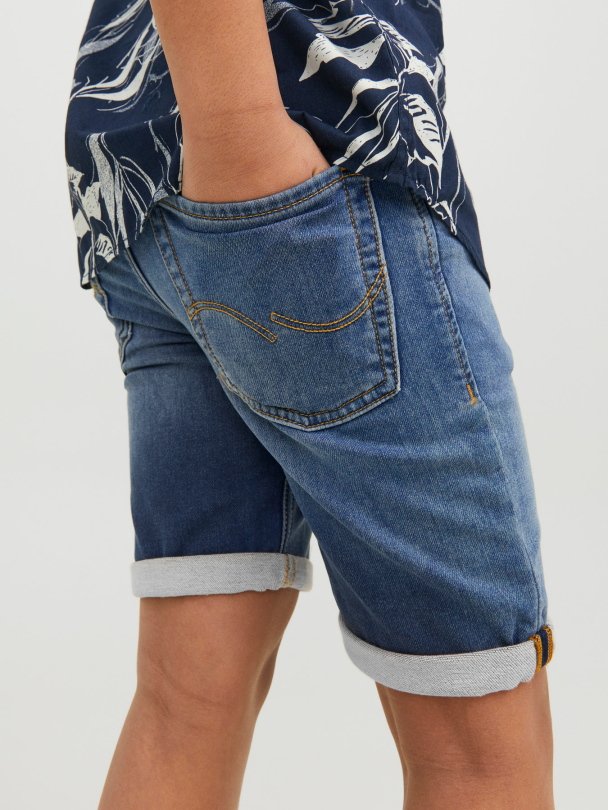 JJIRICK JJIORG SHORTS GE 623 I.K SN JNR BLUE DENIM - Image 4