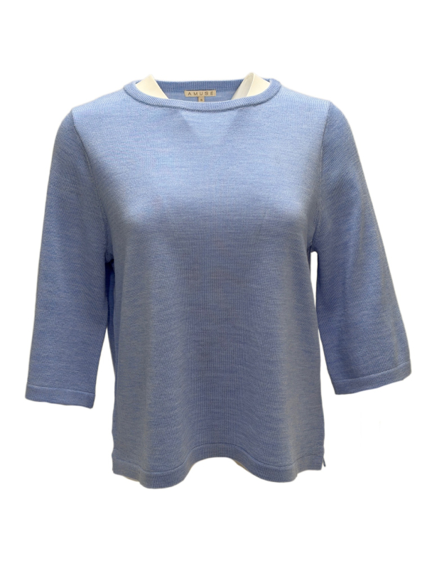 Amuse Marlene genser, Blue - Image 1